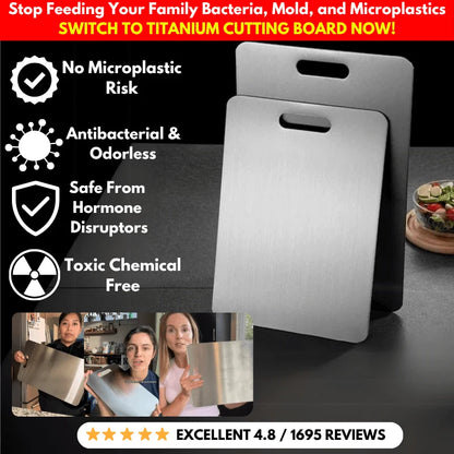 Original Taimir™ - 100% Pure Titanium Cutting Board